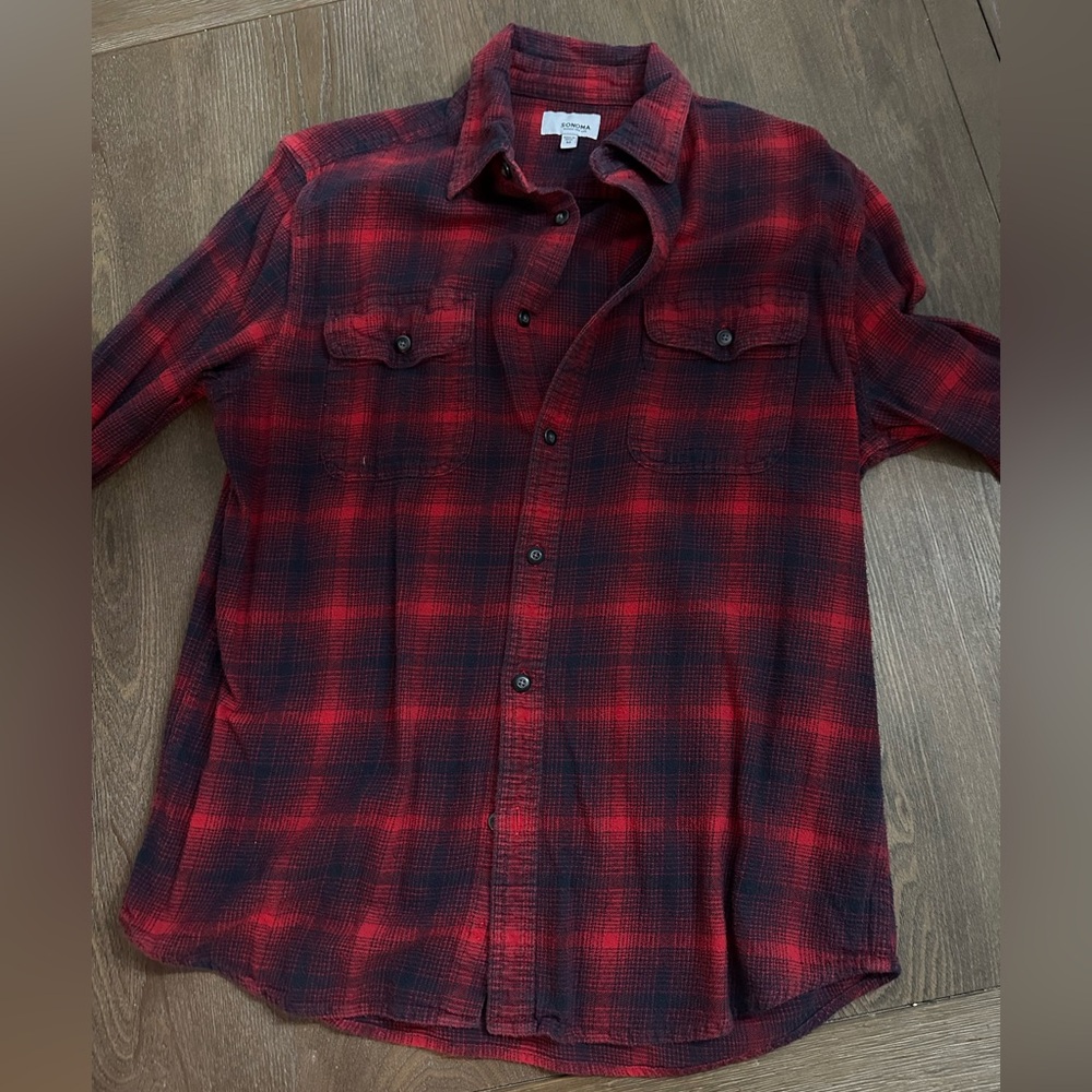 Red flannel with navy - Sonoma